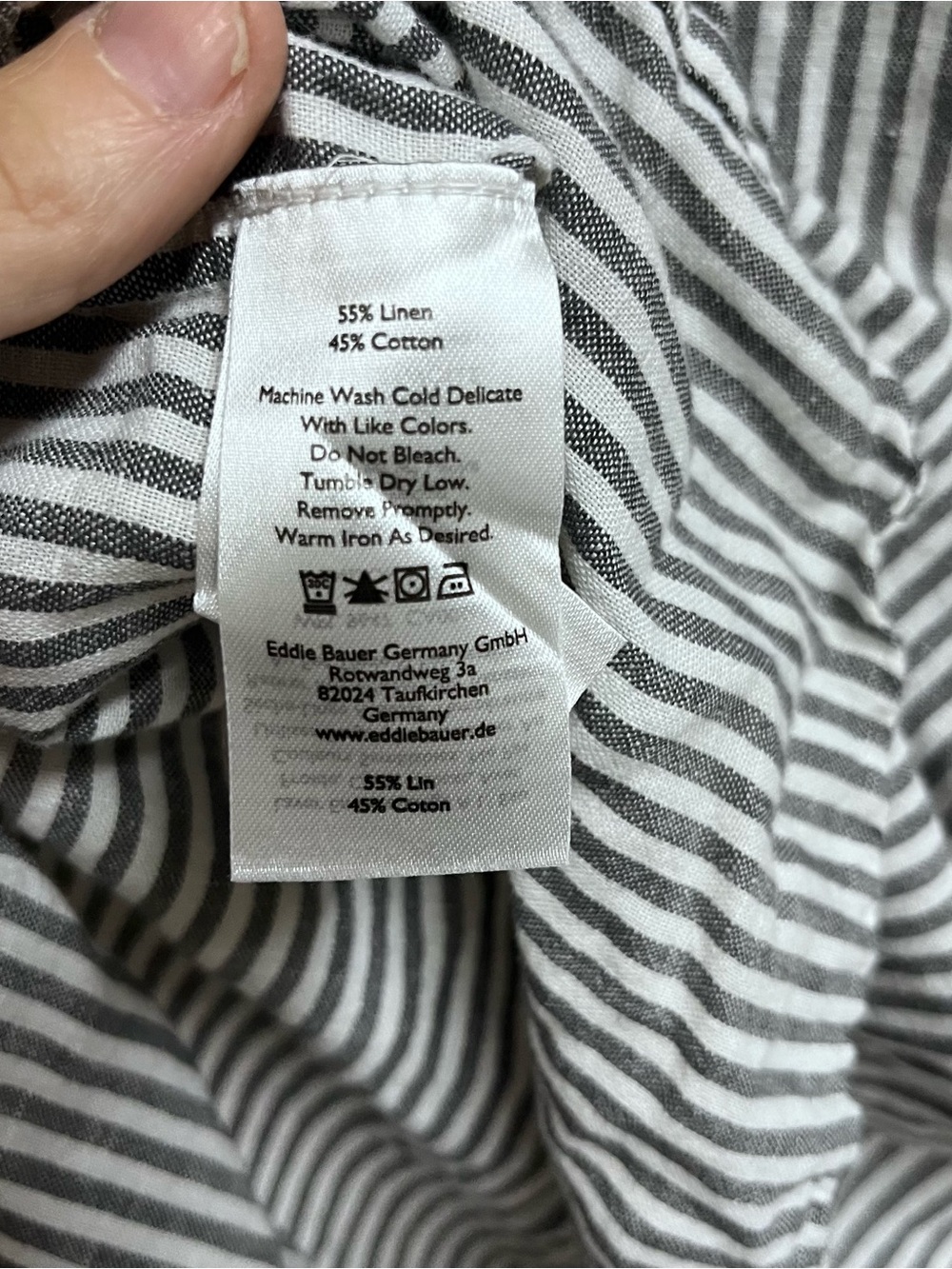 Eddie Bauer Women Striped Linen Cotton Tunic Top Size Small Breathable Comfort - Picture 7 of 8
